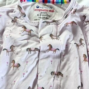 Magnetic Me Horse Print Footed Pajamas